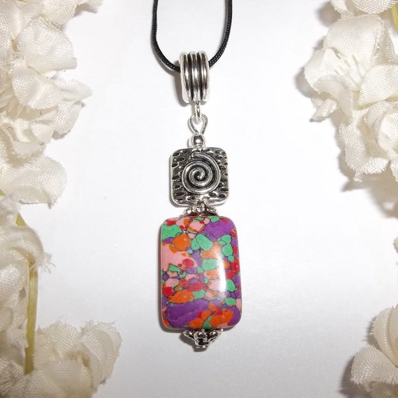 Funky Red Beaded Necklace Handmade Colorful Fashion Accessory Jewelry Gift 5255 - Picture 2 of 10